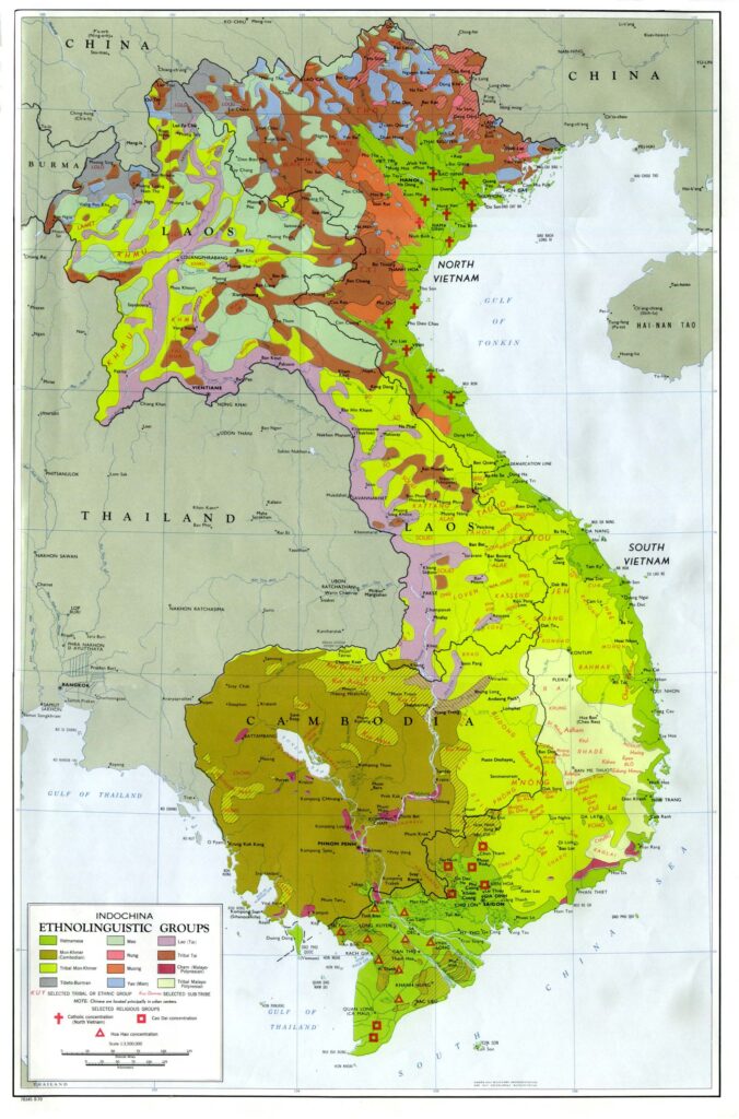 Carte ethnolinguistique de l'Indochine
